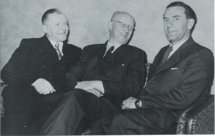 Drei Pfarrer an der Hochmeisterkirche: Heinz Jensch, Friedrich Zunkel und Arthur Borchers (v.l.n.r.)