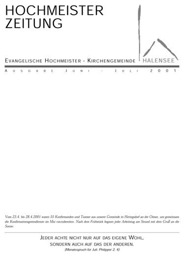 Hochmeisterzeitung 06 2001